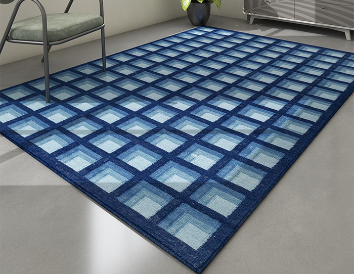 blue color rugs